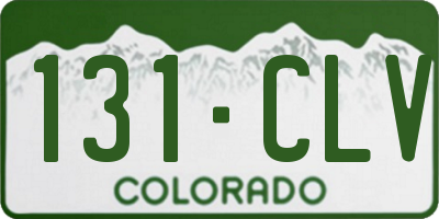 CO license plate 131CLV