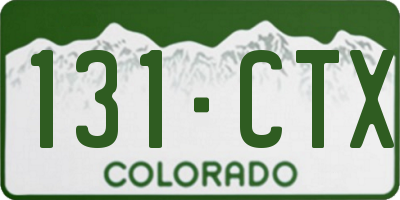 CO license plate 131CTX