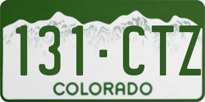 CO license plate 131CTZ