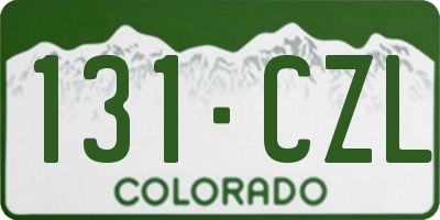 CO license plate 131CZL