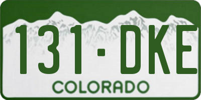 CO license plate 131DKE