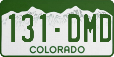 CO license plate 131DMD