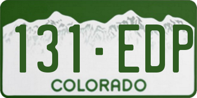 CO license plate 131EDP