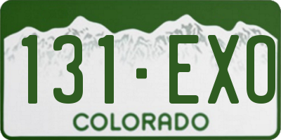 CO license plate 131EXO