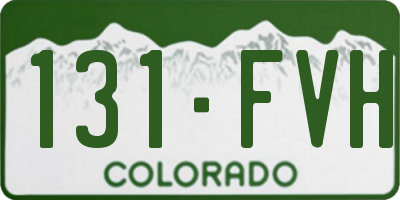 CO license plate 131FVH
