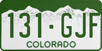 CO license plate 131GJF