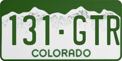 CO license plate 131GTR