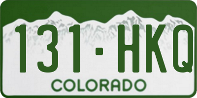 CO license plate 131HKQ