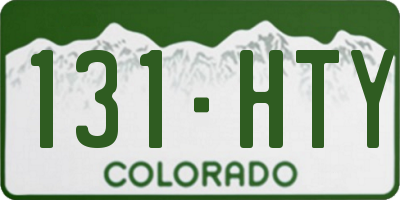 CO license plate 131HTY
