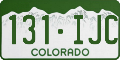 CO license plate 131IJC