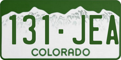 CO license plate 131JEA