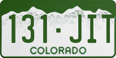 CO license plate 131JIT