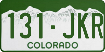 CO license plate 131JKR