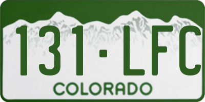 CO license plate 131LFC