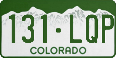 CO license plate 131LQP