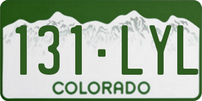 CO license plate 131LYL