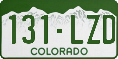 CO license plate 131LZD