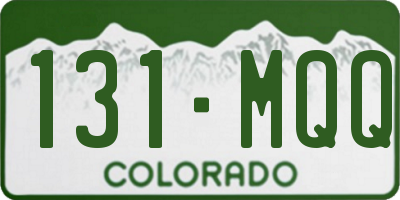 CO license plate 131MQQ