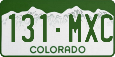CO license plate 131MXC