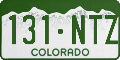 CO license plate 131NTZ