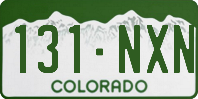 CO license plate 131NXN