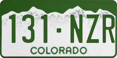 CO license plate 131NZR