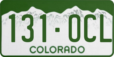 CO license plate 131OCL