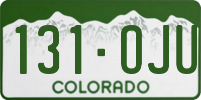CO license plate 131OJU
