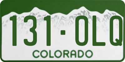 CO license plate 131OLQ
