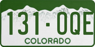 CO license plate 131OQE