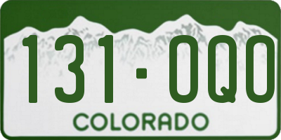 CO license plate 131OQO