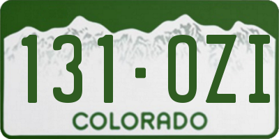 CO license plate 131OZI
