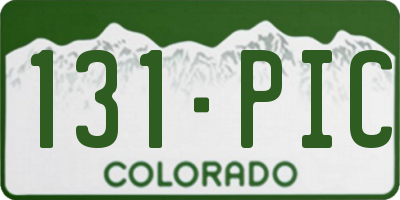 CO license plate 131PIC