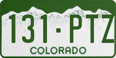 CO license plate 131PTZ