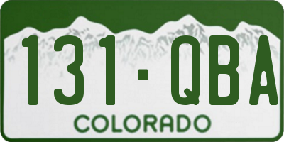 CO license plate 131QBA