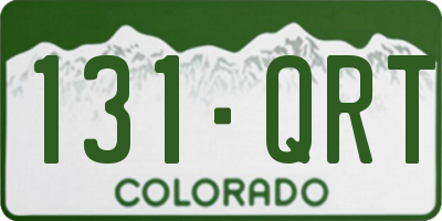 CO license plate 131QRT