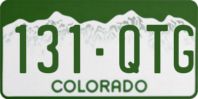 CO license plate 131QTG