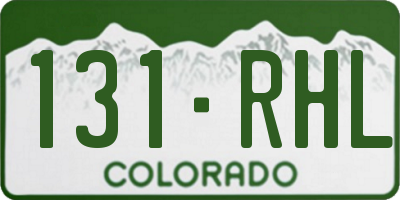 CO license plate 131RHL