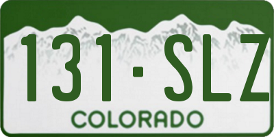 CO license plate 131SLZ