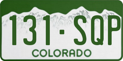 CO license plate 131SQP