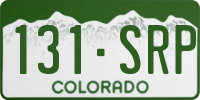 CO license plate 131SRP