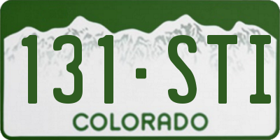 CO license plate 131STI