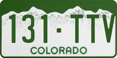 CO license plate 131TTV