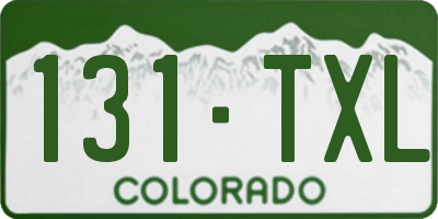 CO license plate 131TXL