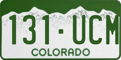 CO license plate 131UCM