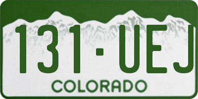 CO license plate 131UEJ