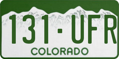 CO license plate 131UFR