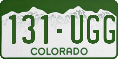 CO license plate 131UGG