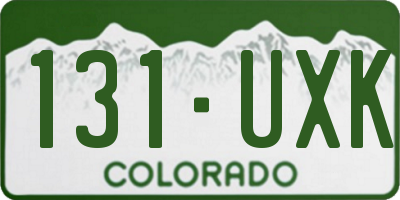 CO license plate 131UXK