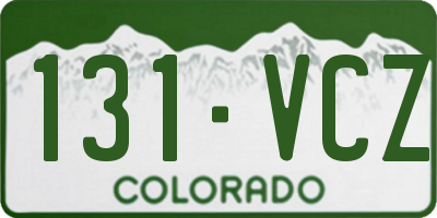 CO license plate 131VCZ